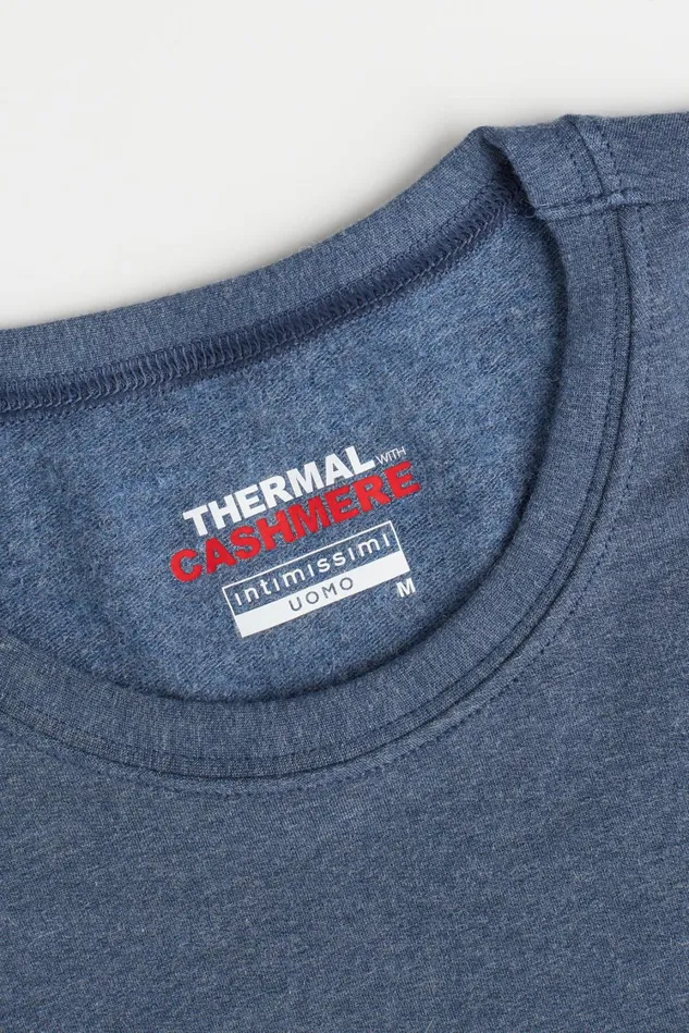 Intimissimi Long Sleeve Tops Men LongSleeve ModalCashmere Top Blue 5210 8211 Denim Blue Blend