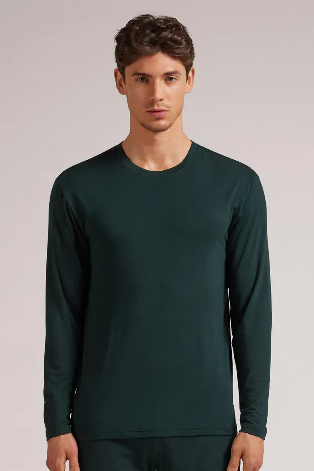 Intimissimi Long Sleeve Tops Men Soft Silk Long Sleeve Top Green 132j 8211 Verde Scuro Intimissimi Long Sleeve Tops Men Soft Silk Long Sleeve Top Green 132j 8211 Verde Scuro