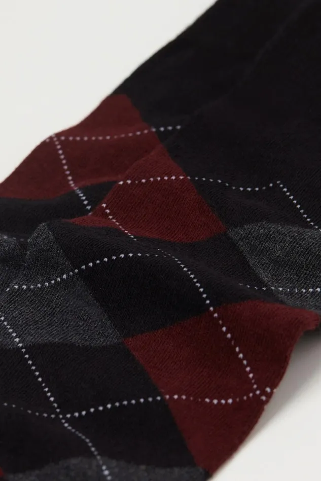 Intimissimi Long Socks Men Patterned Soft Cotton Knee Socks Multicolor 731j 8211 Burlingneroburggrigio Melange Scuro