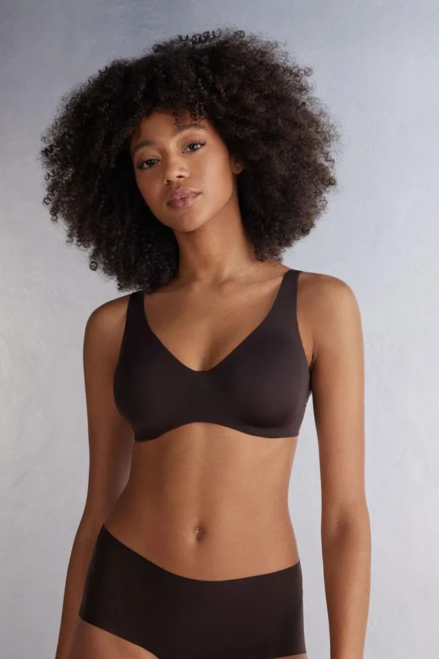 Intimissimi NonPadded Women Greta Comfort Lounge Balconette Bra In Ultralight Microfiber 705j 8211 Mocha Moka Brown Intimissimi NonPadded Women Greta Comfort Lounge Balconette Bra In Ultralight Microfiber 705j 8211 Mocha Moka Brown