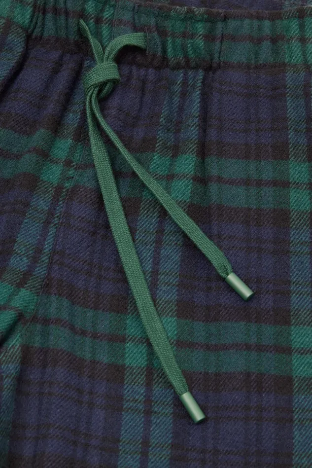 Intimissimi Pants Men BlueGreen Check Print Brushed Cotton Cloth Pants Blue 734j 8211 Check Bluverde