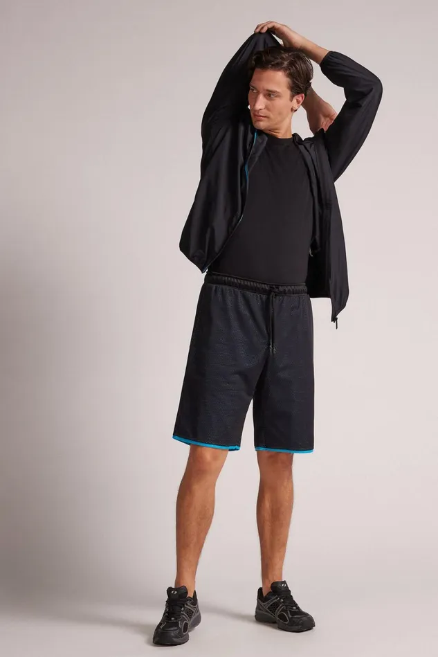 Intimissimi Pants Men Mesh Sport Shorts Black 019 8211 Black