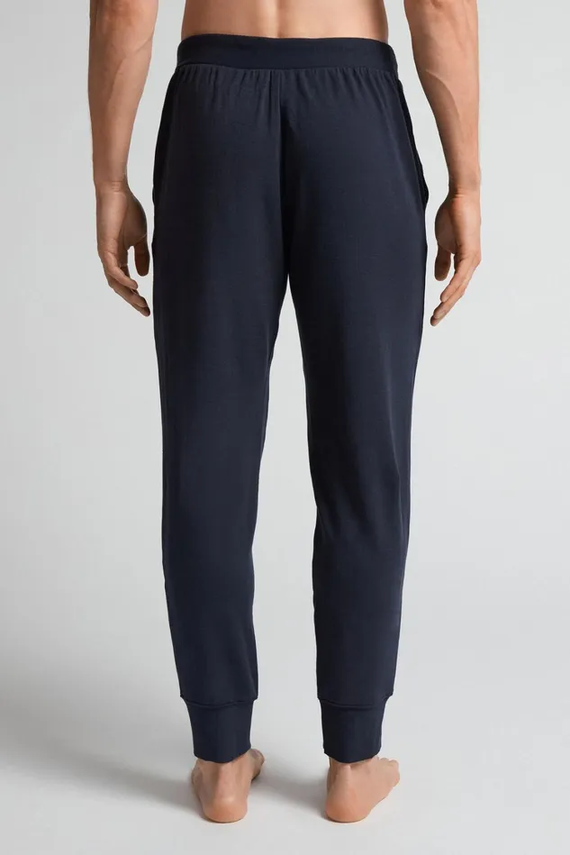 Intimissimi Pants Men Micromodal Trousers Blue 800 8211 Blu Notte