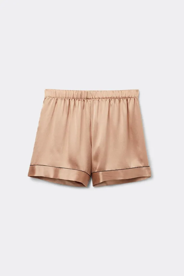 Intimissimi Short Pajamas Women Silk Shorts With Contrast Trim Natural 163i 8211 Satin Pink