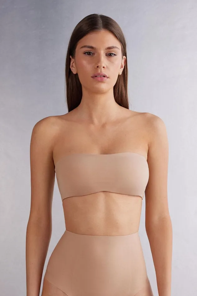Intimissimi Strapless Bandeau Women Ilaria Bandeau Bra In Ultralight Microfiber Natural 044 8211 Honey Soft Beige Intimissimi Strapless Bandeau Women Ilaria Bandeau Bra In Ultralight Microfiber Natural 044 8211 Honey Soft Beige