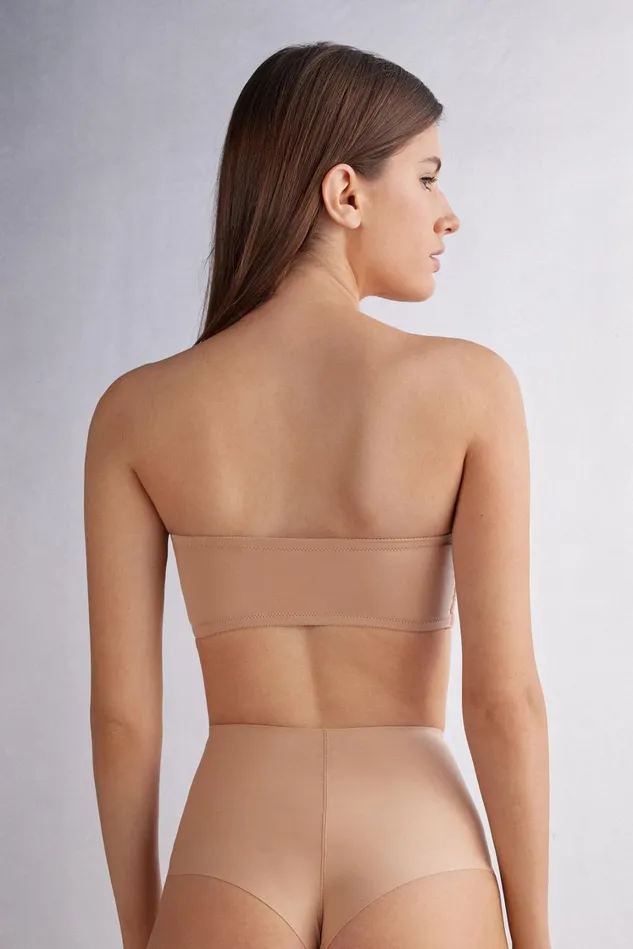 Intimissimi Strapless Bandeau Women Ilaria Bandeau Bra In Ultralight Microfiber Natural 044 8211 Honey Soft Beige