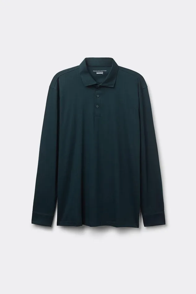 Intimissimi Sweatshirts Men Mercerized Cotton Polo Green 132j 8211 Verde Scuro