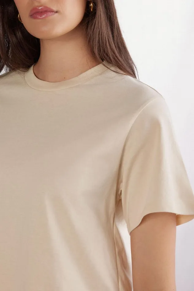 Intimissimi TShirt Women Boxy Fit Short Sleeve Top In Cotton White 659j 8211 Bianco Polvere