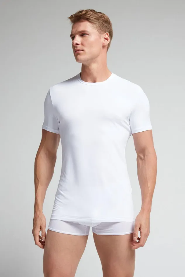 Intimissimi TShirts Polos Men Microfiber TShirt White 001 8211 White