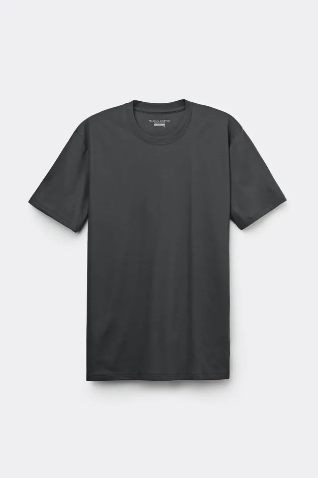 Intimissimi TShirts Polos Men Premium Cotton TShirt Grey 4712 8211 Dark Grey
