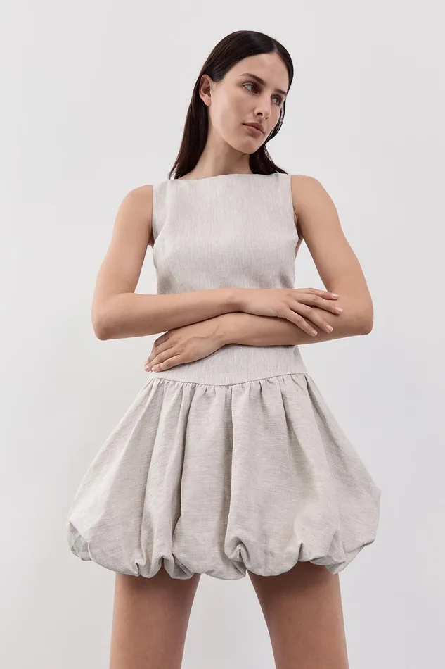 IRINA NATURAL BUBBLE MINI DRESS Women DISSH Mini Dresses