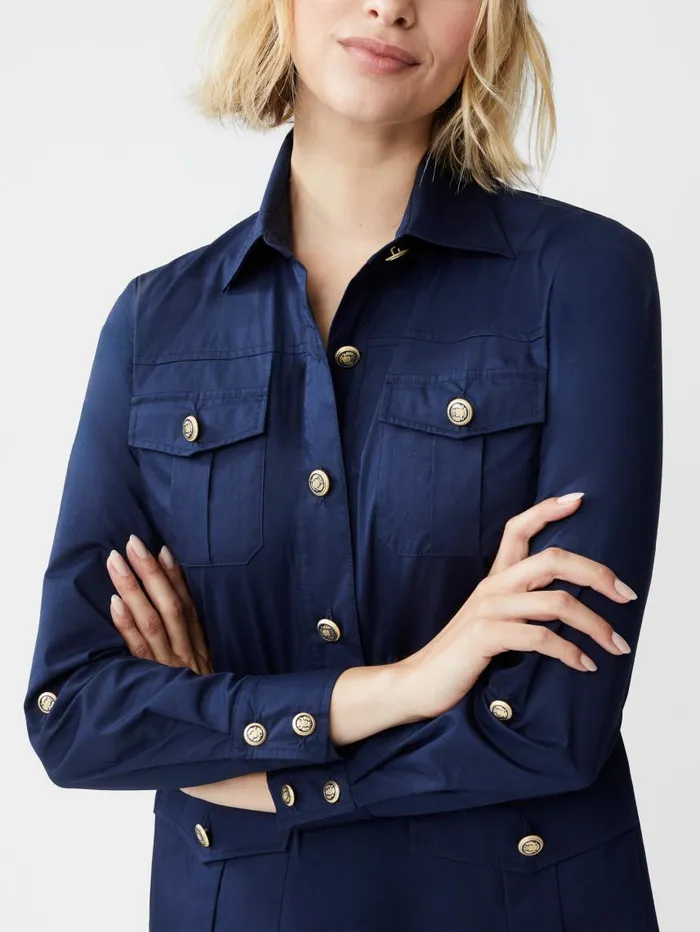JMcLaughlin Amber Dress Navy Women Dresses JMcLaughlin Amber Dress Navy Women Dresses