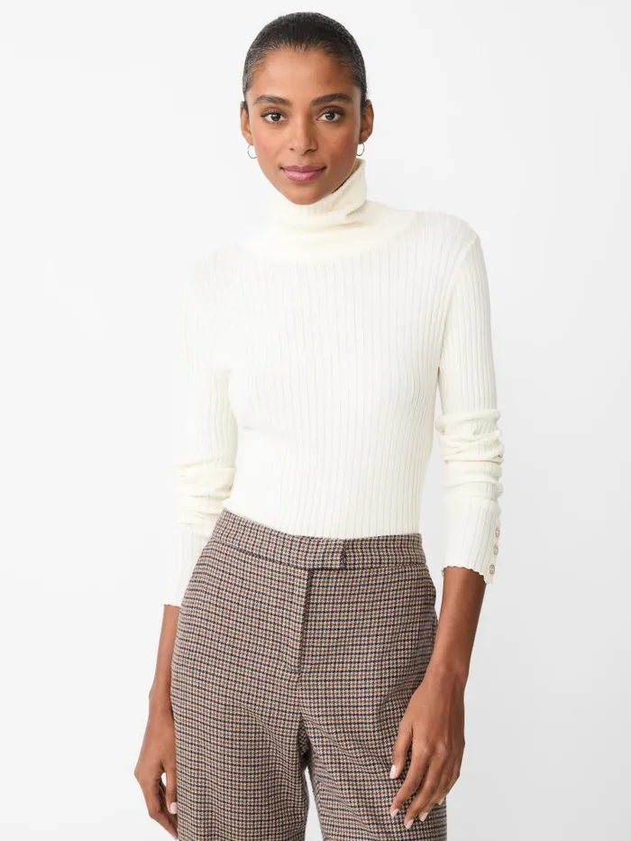 JMcLaughlin Arlette Turtleneck Egret White Women Sweaters JMcLaughlin Arlette Turtleneck Egret White Women Sweaters
