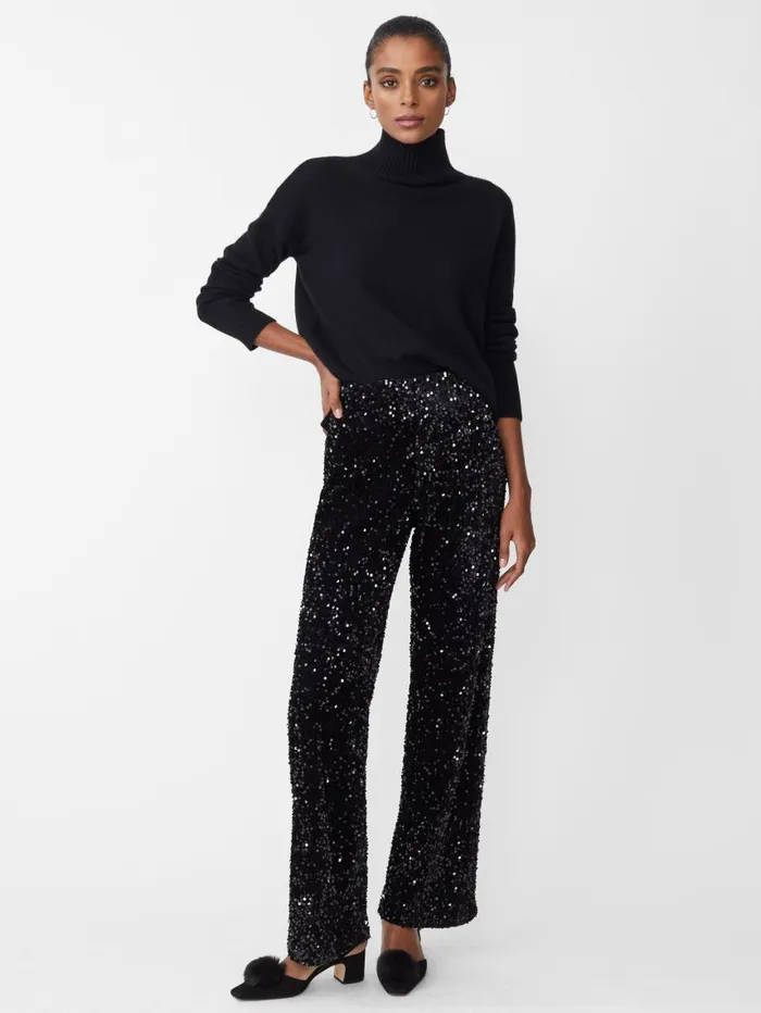 JMcLaughlin Carter Sequin Pants Black Women Suits and Sets
