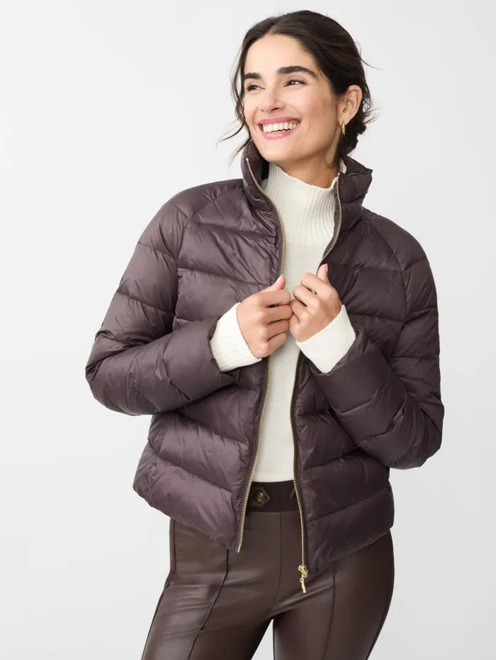 JMcLaughlin Nomi Puffer Jacket With Faux Fur Vest Dark Brown Women Jackets and Outerwear JMcLaughlin Nomi Puffer Jacket With Faux Fur Vest Dark Brown Women Jackets and Outerwear