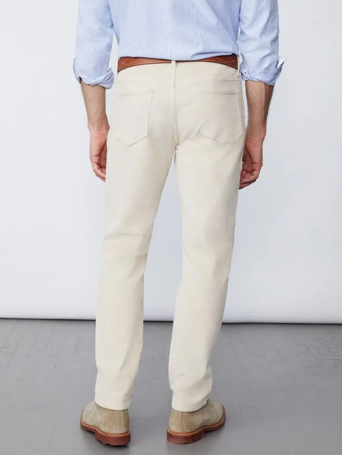 JMcLaughlin Parker 5Pocket Straight Pants In Italian Stretch Cord Stone Men Pants JMcLaughlin Parker 5Pocket Straight Pants In Italian Stretch Cord Stone Men Pants