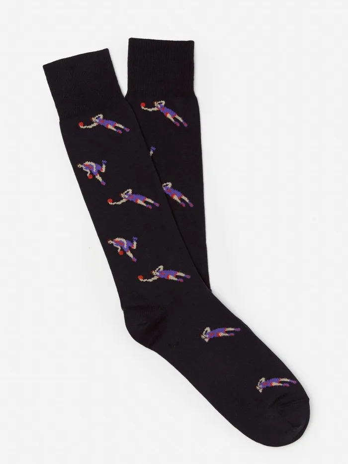 JMcLaughlin Socks In Basketball Players Navy Men Socks