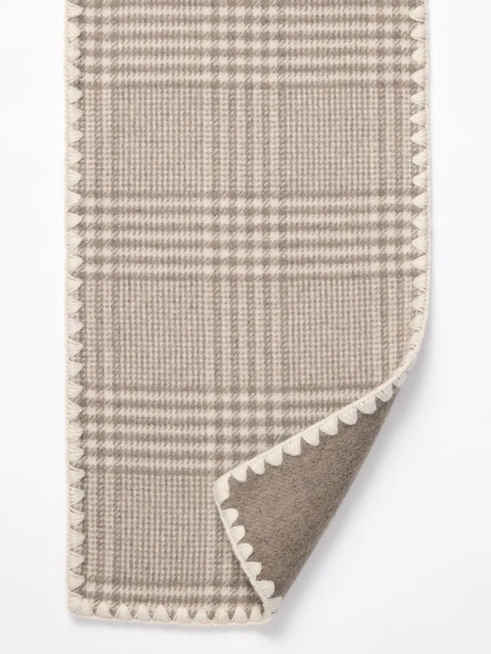 JMcLaughlin Valais Scarf In Glen Plaid Off Whitegray Women Scarves
