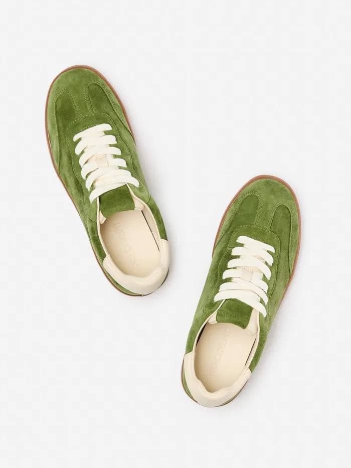JMcLaughlin Zibby Suede Sneakers Green Women Sneakers