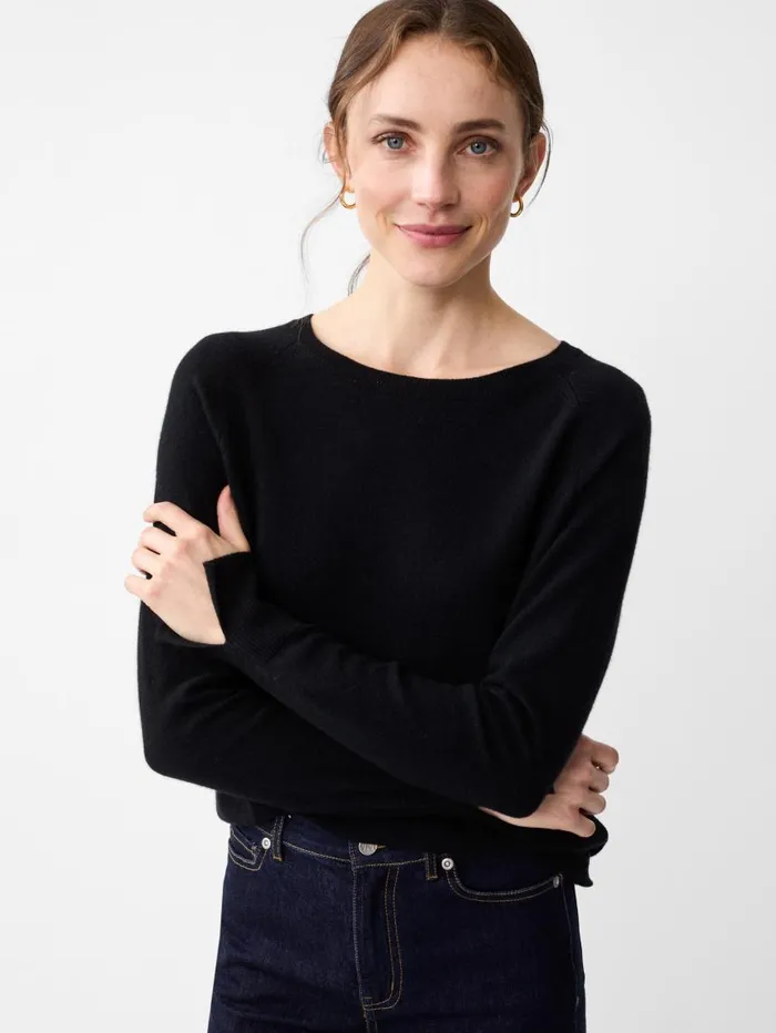 JMcLaughlin Zo Cashmere Sweater Black Women Sweaters
