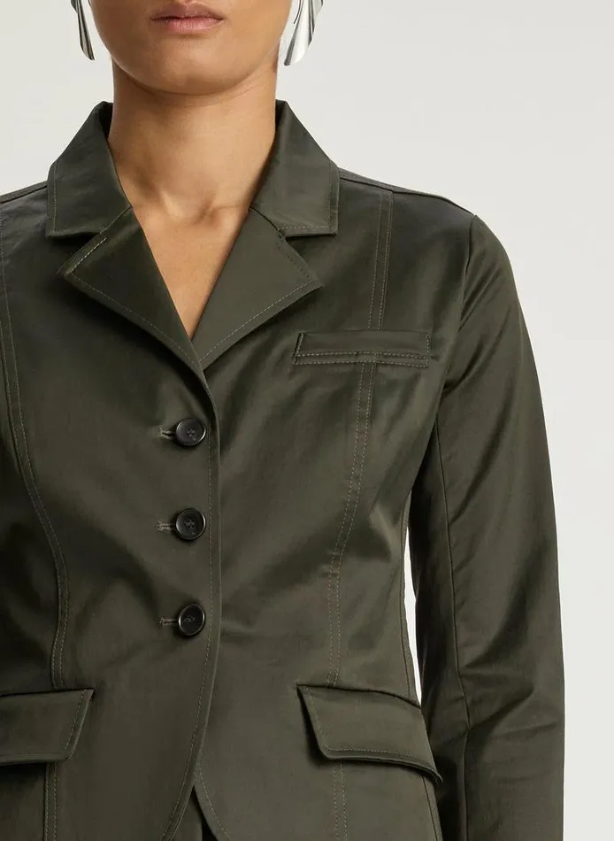 Jackets and Coats Women ALC Fallon Sateen Shrunken Jacket Mossy Jackets and Coats Women ALC Fallon Sateen Shrunken Jacket Mossy