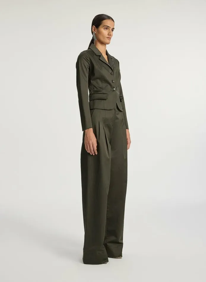 Jackets and Coats Women ALC Fallon Sateen Shrunken Jacket Mossy Jackets and Coats Women ALC Fallon Sateen Shrunken Jacket Mossy
