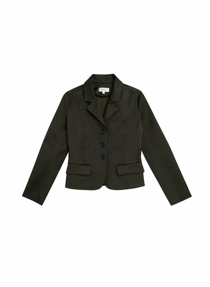 Jackets and Coats Women ALC Fallon Sateen Shrunken Jacket Mossy Jackets and Coats Women ALC Fallon Sateen Shrunken Jacket Mossy