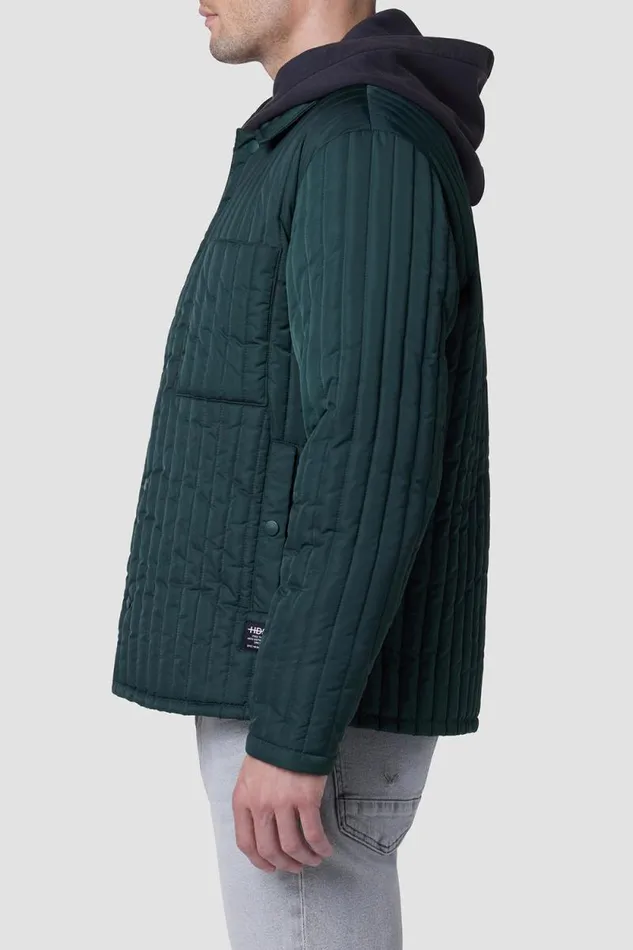 Jackets and Outerwear Men Hudson Jeans Quilted Jacket Green Jackets and Outerwear Men Hudson Jeans Quilted Jacket Green