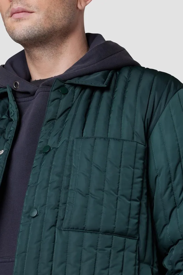 Jackets and Outerwear Men Hudson Jeans Quilted Jacket Green Jackets and Outerwear Men Hudson Jeans Quilted Jacket Green