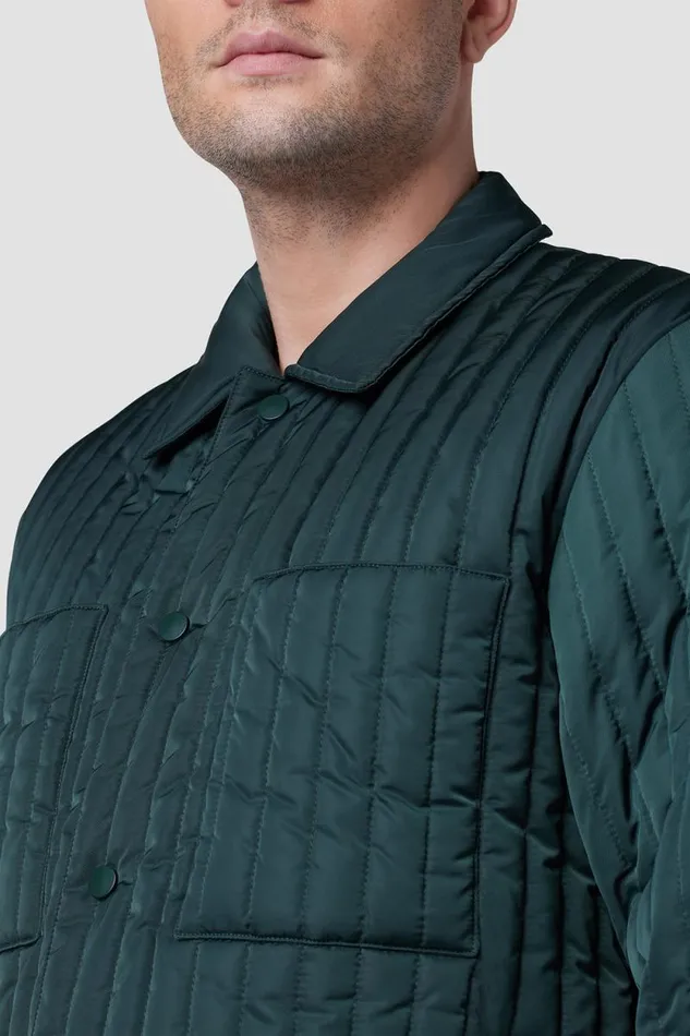 Jackets and Outerwear Men Hudson Jeans Quilted Jacket Green Jackets and Outerwear Men Hudson Jeans Quilted Jacket Green