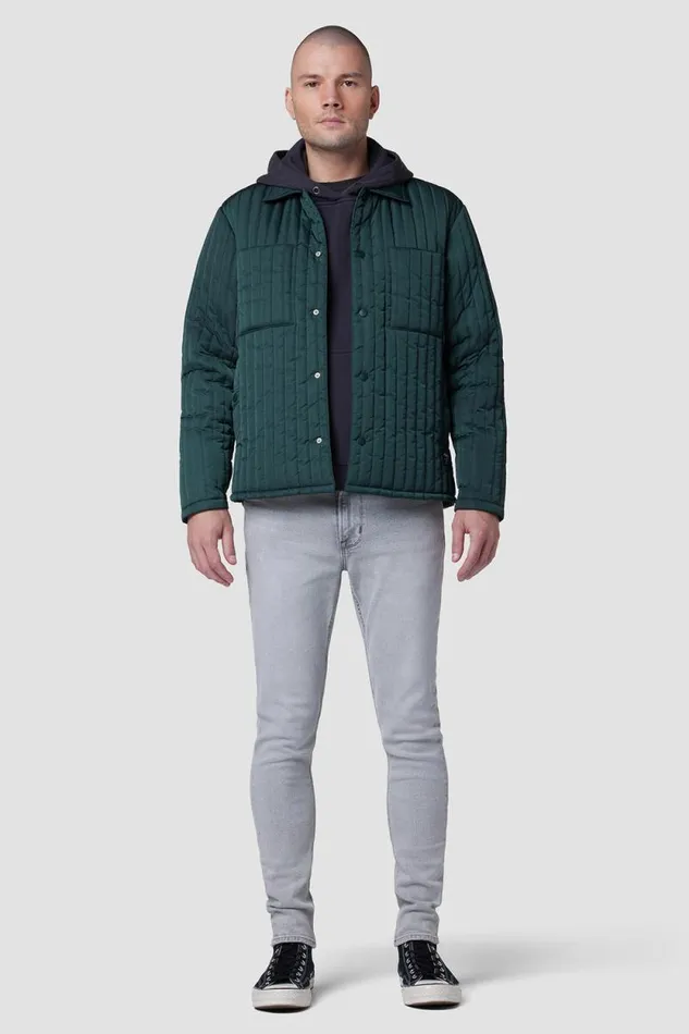Jackets and Outerwear Men Hudson Jeans Quilted Jacket Green Jackets and Outerwear Men Hudson Jeans Quilted Jacket Green