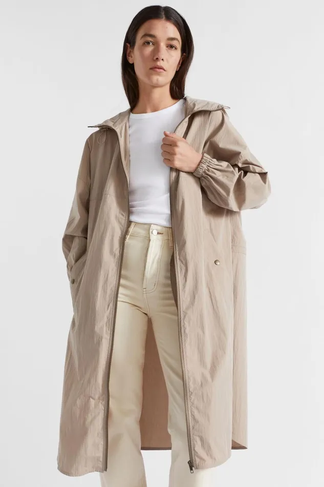 Jackets and Vests Woman Seed Heritage Parachute Anorak Jacket Cookie