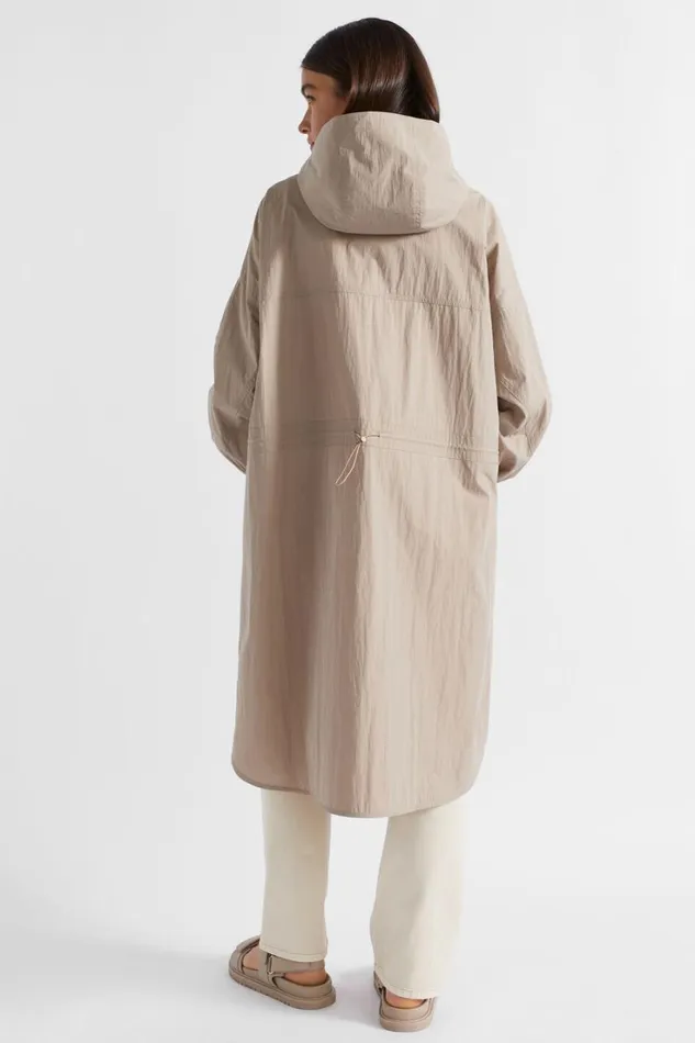 Jackets and Vests Woman Seed Heritage Parachute Anorak Jacket Cookie