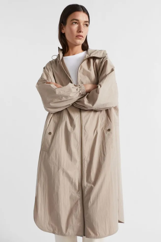 Jackets and Vests Woman Seed Heritage Parachute Anorak Jacket Cookie