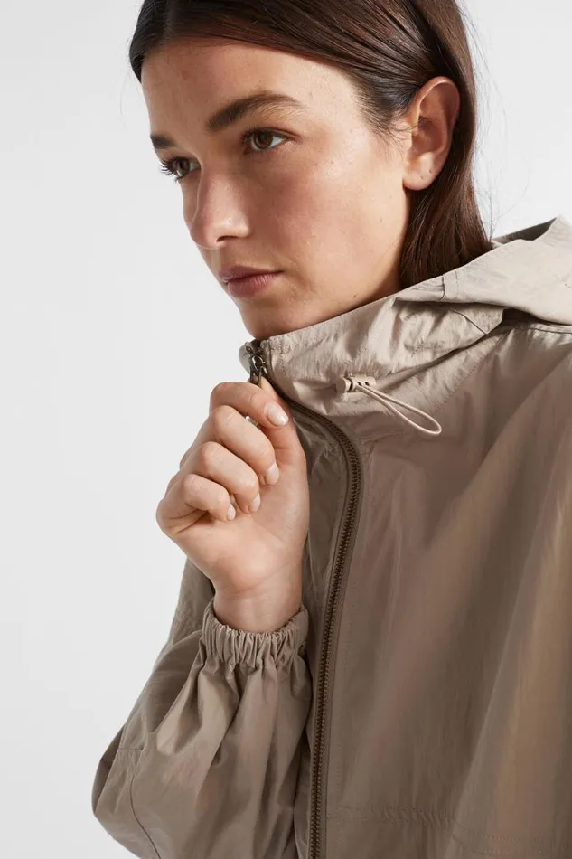 Jackets and Vests Woman Seed Heritage Parachute Anorak Jacket Cookie