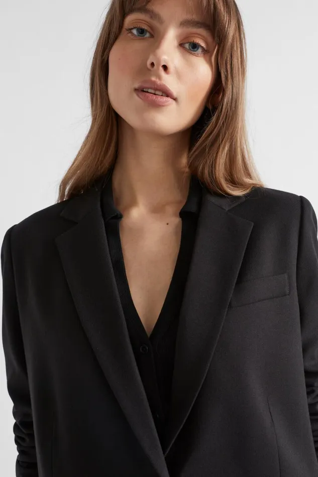 Jackets and Vests Woman Seed Heritage Relaxed Boyfriend Blazer Black