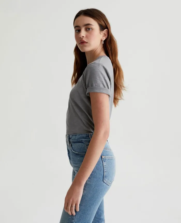 Jagger Crew 5 Years Ink Stone Women AG Jeans Tees and Tanks Jagger Crew 5 Years Ink Stone Women AG Jeans Tees and Tanks