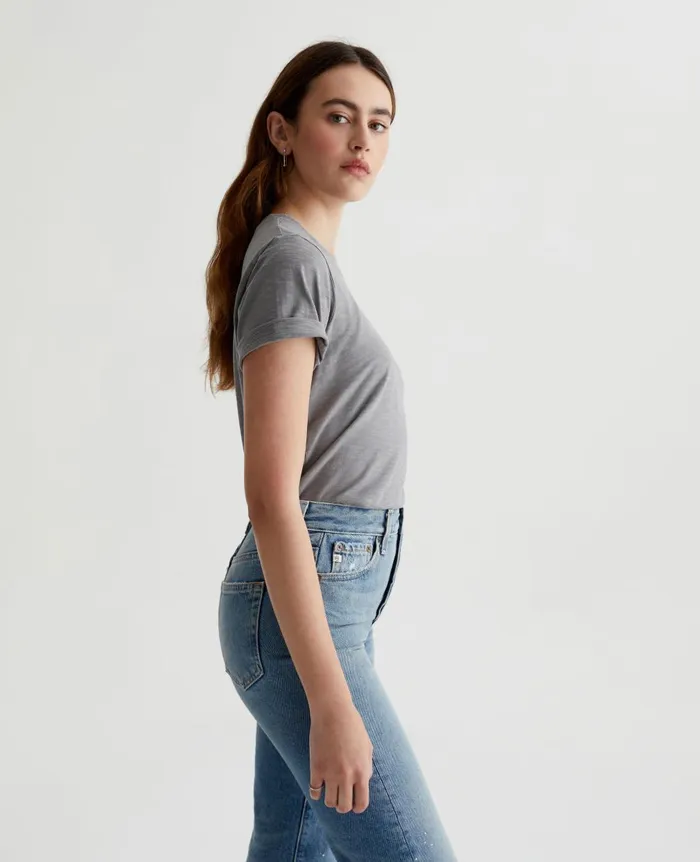 Jagger Crew 5 Years Ink Stone Women AG Jeans Tees and Tanks Jagger Crew 5 Years Ink Stone Women AG Jeans Tees and Tanks
