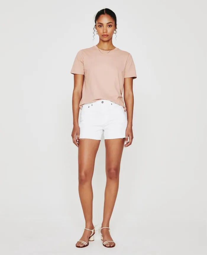 Jagger Crew Rose Cloud Women AG Jeans Tees and Tanks