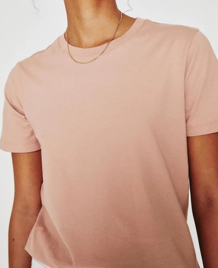 Jagger Crew Rose Cloud Women AG Jeans Tees and Tanks