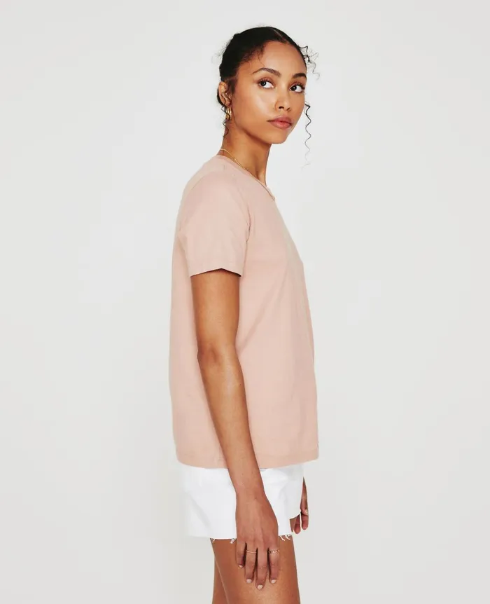 Jagger Crew Rose Cloud Women AG Jeans Tees and Tanks