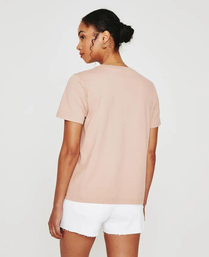 Jagger Crew Rose Cloud Women AG Jeans Tees and Tanks