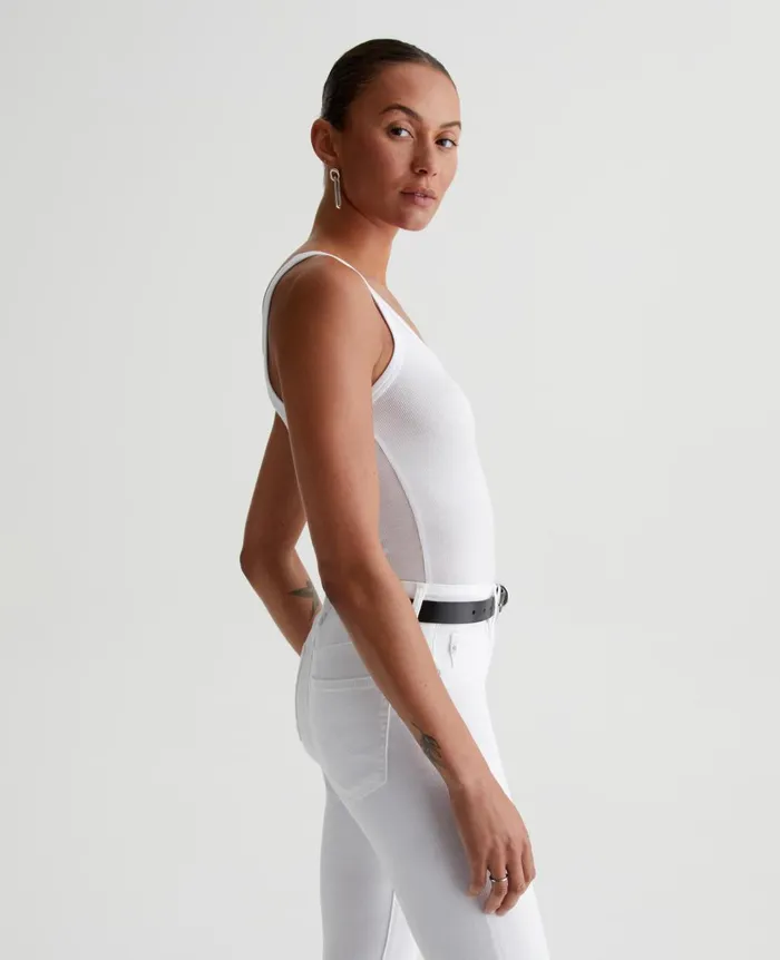 Jaxon Tank True White Women AG Jeans Tees and Tanks Jaxon Tank True White Women AG Jeans Tees and Tanks