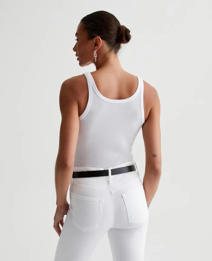 Jaxon Tank True White Women AG Jeans Tees and Tanks Jaxon Tank True White Women AG Jeans Tees and Tanks