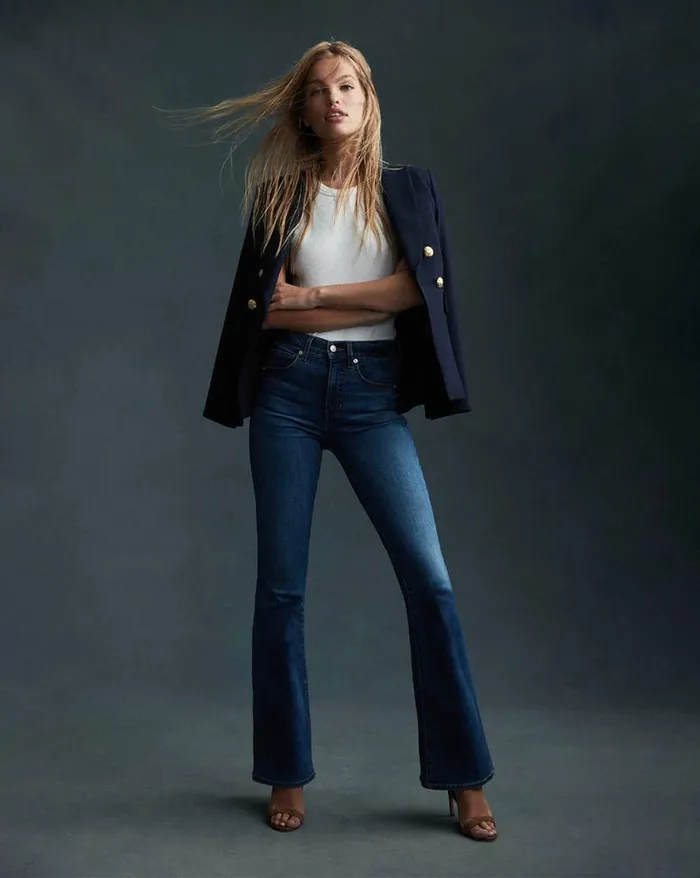 Jeans Shop Veronica Beard Beverly SkinnyFlare Jean Bright Blue