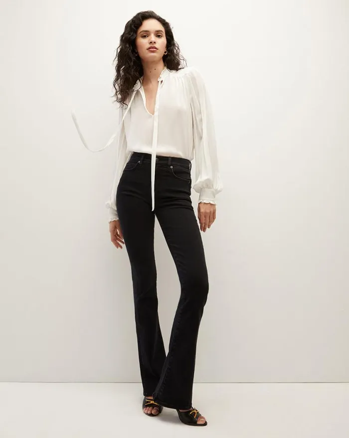 Jeans Shop Veronica Beard Beverly SkinnyFlare Jean Washed Onyx