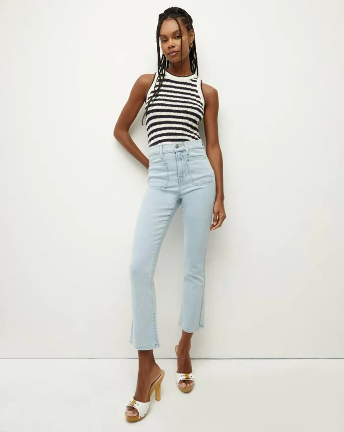 Jeans Shop Veronica Beard Carly KickFlare Jean Patch Pockets Get Reel
