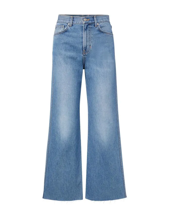 Jeans Shop Veronica Beard Taylor Cropped WideLeg Jean Wanderer Dust