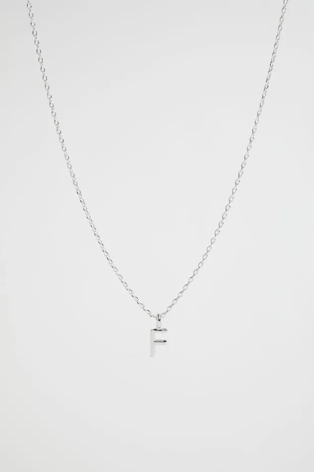 Jewellery Woman Seed Heritage Silver Initial Necklace F