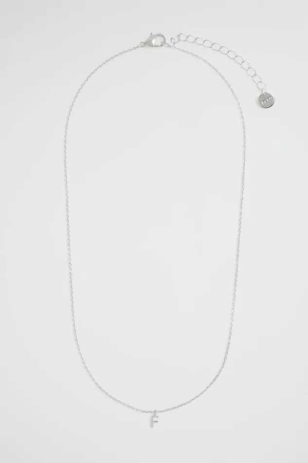 Jewellery Woman Seed Heritage Silver Initial Necklace F
